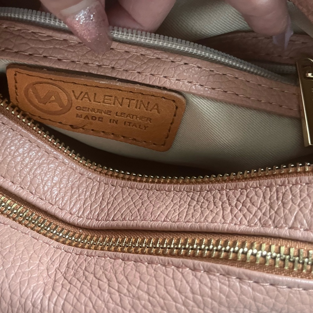 Valentina Brown Leather Mini Satchel with Gold Hardware - Picture 10 of 13